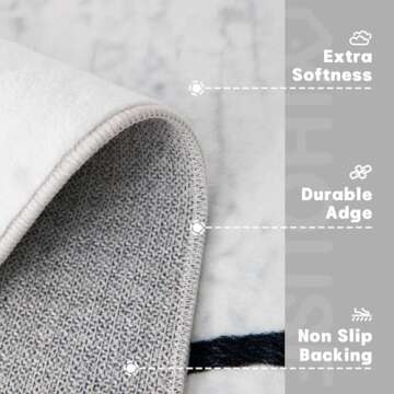 YIHOUSE Modern Area Rugs - Soft, Washable, Stylish 8x10 Rug
