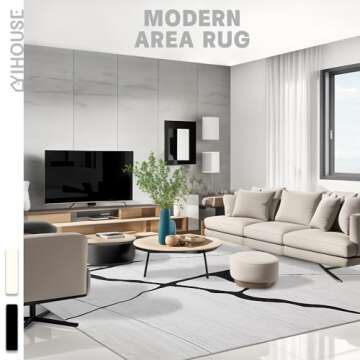 YIHOUSE Modern Area Rugs - Soft, Washable, Stylish 8x10 Rug
