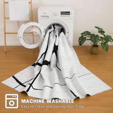 YIHOUSE Modern Area Rugs - Soft, Washable, Stylish 8x10 Rug