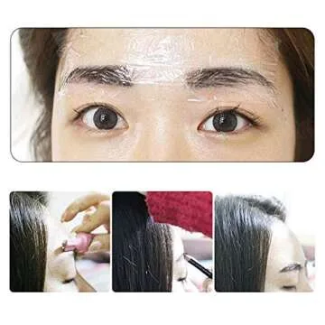 2 Rolls of Disposable Eyebrow Tattoo Plastic Wrap Preservative Film, Make Up Supplies Wrap Cover Tape Roll