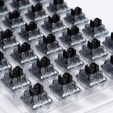 Akko CS Jelly Black Switches - Premium 50gf Linear Switches for Keyboards