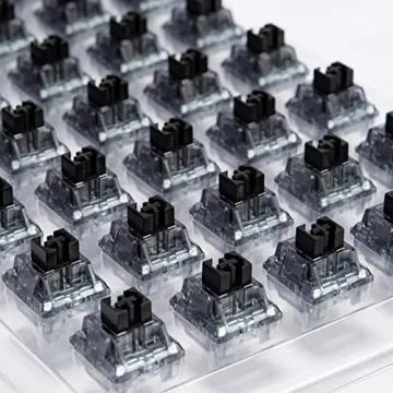 Akko CS Jelly Black Switches - Premium 50gf Linear Switches for Keyboards