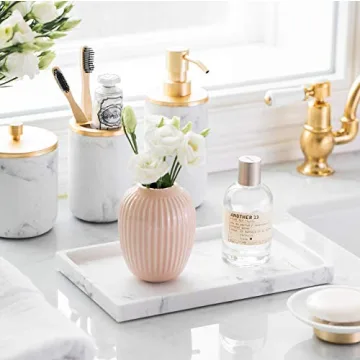 L'MKI White Vanity Tray, Rectangular, Matte Finish