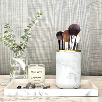 L'MKI White Vanity Tray, Rectangular, Matte Finish