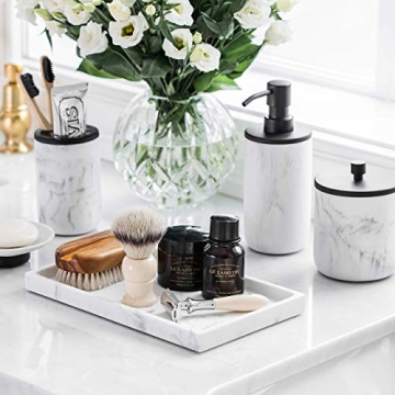 L'MKI White Vanity Tray, Rectangular, Matte Finish