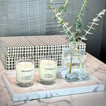 L'MKI White Vanity Tray, Rectangular, Matte Finish