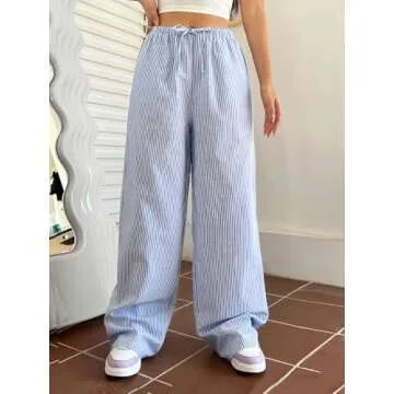 Stylish Verdusa Women’s Striped High Waist Lounge Pants