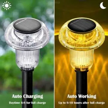 Priddop Solar Pathway Lights - 8 Pack LED Waterproof