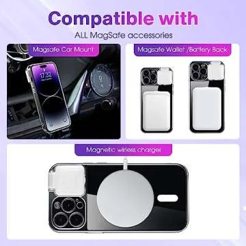 CEXHG Magnetic Phone Case with LED Light for iPhone 15 Pro Max