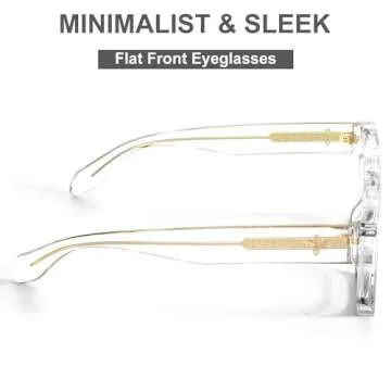 VISOONE 2 Pack Blue Light Blocking Glasses Rectangle Frame and Chic Preppy Look for Women Men RIVER