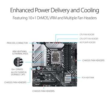 ASUS Prime Z690M-Plus D4 LGA 1700(Intel 12th Gen) microATX motherboard (PCIe 5.0,DDR4,10+1 Power Stages,3x M.2,1Gb LAN,USB 3.2 Gen 2x2 Type-C,front USB 3.2 Gen 1 Type-C connector,Thunderbolt 4)