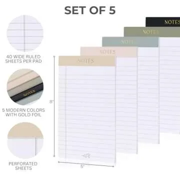 ZICOTO Aesthetic Note Pads Set - Stylish & Functional