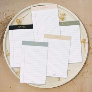 ZICOTO Aesthetic Note Pads Set - Stylish & Functional