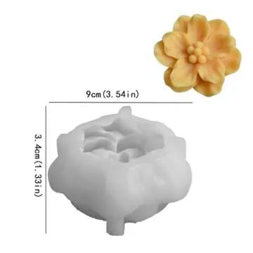 Camellia Flower Mold Flower Soap Mold Succulent Mold Resin Casting Mold Resin Making Molds Silicone Mold for Candle Home Decorate Mold 3D Animal Mold Candle Making Mold