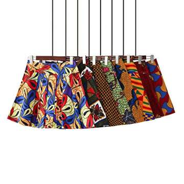 Hybrid Fashionista African Skirts for Women (Size USA 10) A-line Pleated Flared Midi Skirts - High Waist Skirts