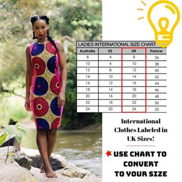 Hybrid Fashionista African Skirts for Women (Size USA 10) A-line Pleated Flared Midi Skirts - High Waist Skirts