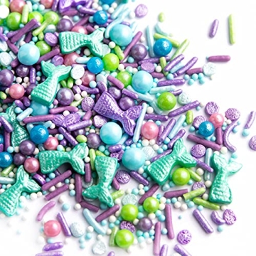 Sweets Indeed Sprinkles, Mermaid Edible Sprinkle Mix, Perfect for Cake Decorations, Baking, Ice Crea...