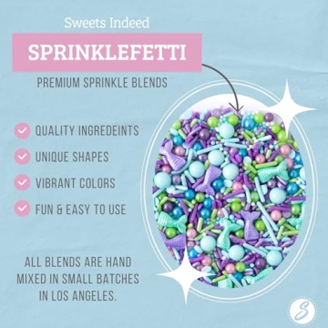 Vibrant Mermaid Edible Sprinkle Mix for Cakes & More