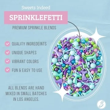 Vibrant Mermaid Edible Sprinkle Mix for Cakes & More
