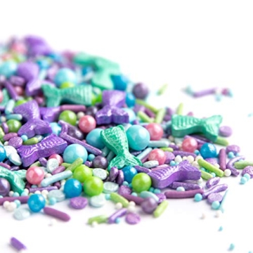 Vibrant Mermaid Edible Sprinkle Mix for Cakes & More