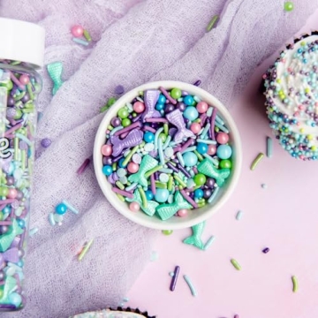 Vibrant Mermaid Edible Sprinkle Mix for Cakes & More