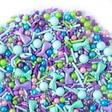 Vibrant Mermaid Edible Sprinkle Mix for Cakes & More