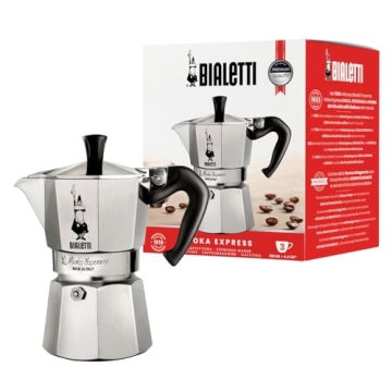 Bialetti Moka Express Stovetop Espresso Maker - Iconic Italian Coffee Experience, 3 Cups (4.3 Oz)