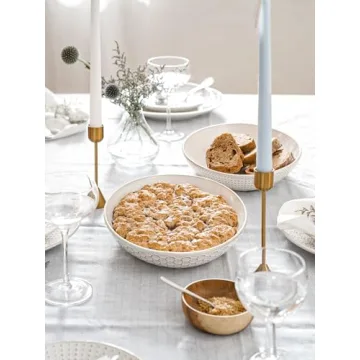 LE TAUCI 42oz Pasta Bowls Set Elegant Ceramic Serving Dishes