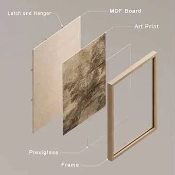 SIGNWIN Framed Sepia Tree Countryside Landscape Wall Art, Floral/Botanical Wall Decor Prints, Nature Wilderness Wall Décor for Living Room, Bedroom - 12"x16" Natural