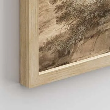 SIGNWIN Framed Sepia Tree Countryside Landscape Wall Art, Floral/Botanical Wall Decor Prints, Nature Wilderness Wall Décor for Living Room, Bedroom - 12"x16" Natural