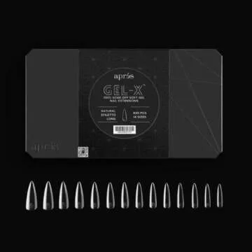 Apres Gel-X Natural Stiletto Long 2.0 Box of Tips 14 sizes 600 PCS