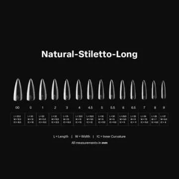 Apres Gel-X Natural Stiletto Long 2.0 Box of Tips 14 sizes 600 PCS