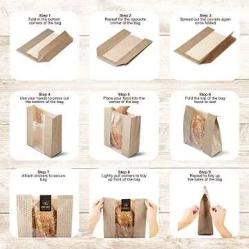 Cute Bakery Bags with Window - Perfect for Gifts 30 Pack