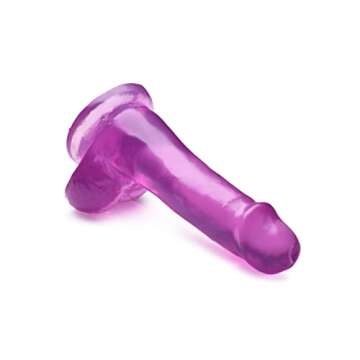 Lynx 6 Inch Ice Dildo with Balls - Purple