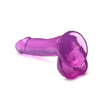 Lynx 6 Inch Ice Dildo with Balls - Purple