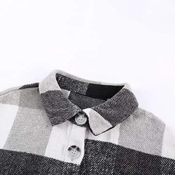 PRETTYGARDEN Women's Trendy Plaid Shacket Jacket