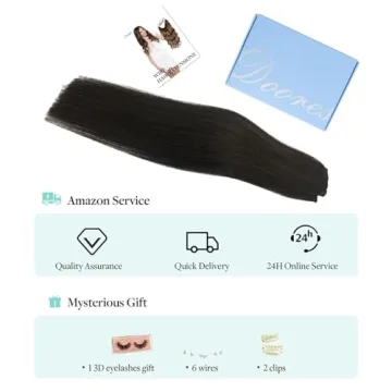 Affordable DOORES 100% Human Hair Extensions for Volume