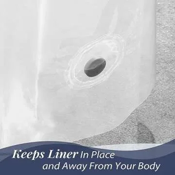 LOVTEX Clear Shower Curtain Liner Waterproof, 72x72 Lightweight