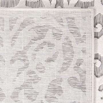 My Texas House by Orian Indoor/Outdoor Lady Bird Area Rug, 7'9" x 10'10", Natural/Grey