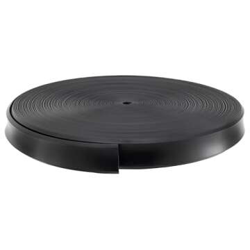 RecPro 1" RV Vinyl Trim Insert | UV Protection | Roof Trim (100', Black)