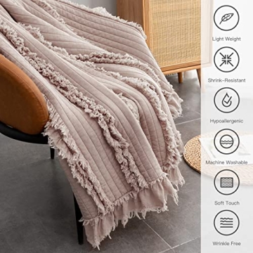 Ultra Soft Quilted Throw Blanket for Couch & Bed