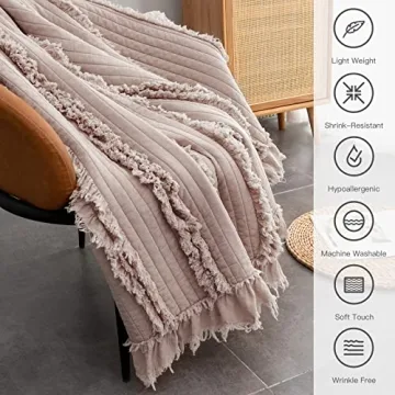 Ultra Soft Quilted Throw Blanket for Couch & Bed