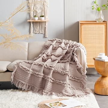 Ultra Soft Quilted Throw Blanket for Couch & Bed