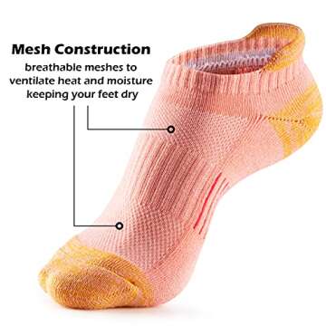 Gonii Women's No Show Socks - Cushioned Athletic Comfort