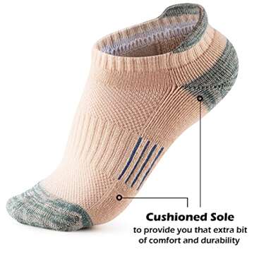 Gonii Women's No Show Socks - Cushioned Athletic Comfort