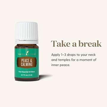 Young Living Peace & Calming Essential Oil, 5ml - Aromatherapy for Diffuser & Relaxation | Soothing Aroma | Vegan & Gluten-Free | Ideal for Meditation