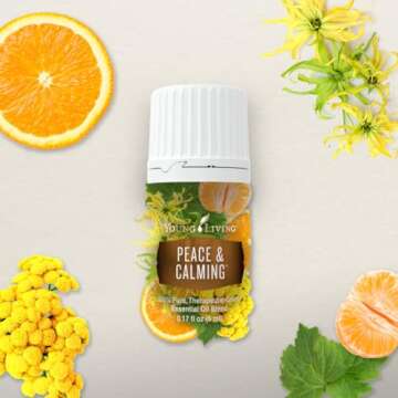 Young Living Peace & Calming Essential Oil, 5ml - Aromatherapy for Diffuser & Relaxation | Soothing Aroma | Vegan & Gluten-Free | Ideal for Meditation