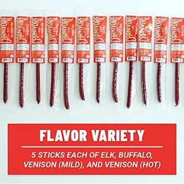 Carnivore Club Exotic Jerky Bouquet - Includes 20 Delicious Exotic Meat Sticks in 4 Flavors - Jerky Lover Gift - Fun Gift For Men and Women - Wild Game Sampler