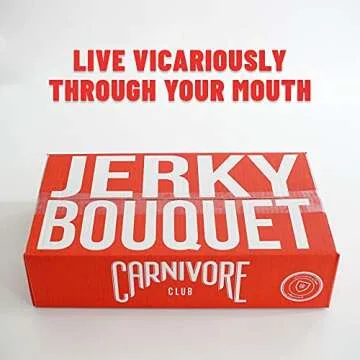 Carnivore Club Exotic Jerky Bouquet - Includes 20 Delicious Exotic Meat Sticks in 4 Flavors - Jerky Lover Gift - Fun Gift For Men and Women - Wild Game Sampler
