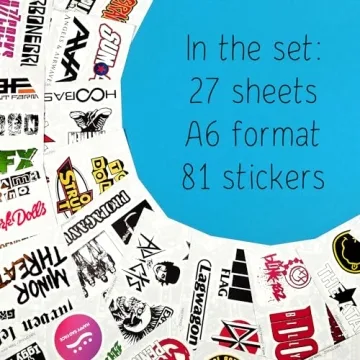 BulbaCraft 81Pcs Large Punk Stickers, Punk Rock Stickers, Band Decals, Metal Decals, Gifts for Women...